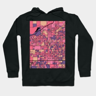 Mesa Map Pattern in Purple & Pink Hoodie